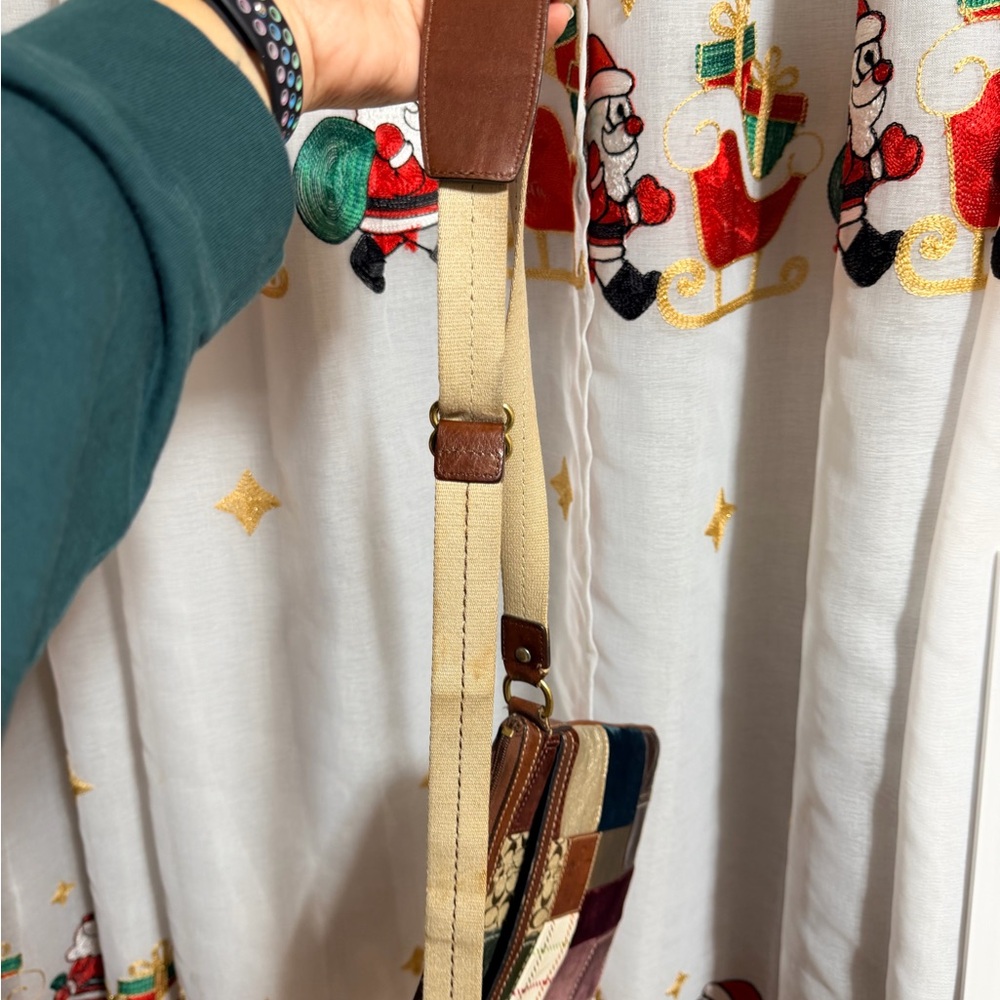 Coach Holiday Patchwork Leather Suade - image 10